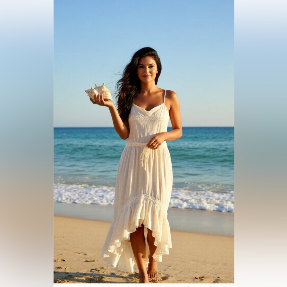 A-list Elegant Cream Maxi Dress